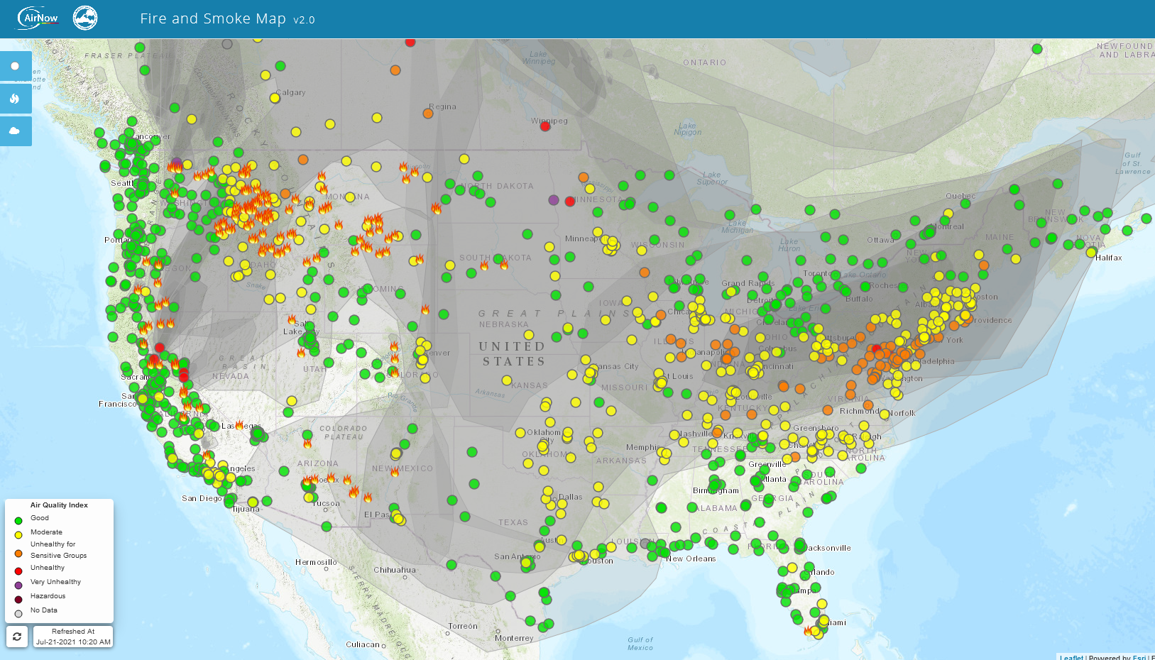 Fire and Smoke map